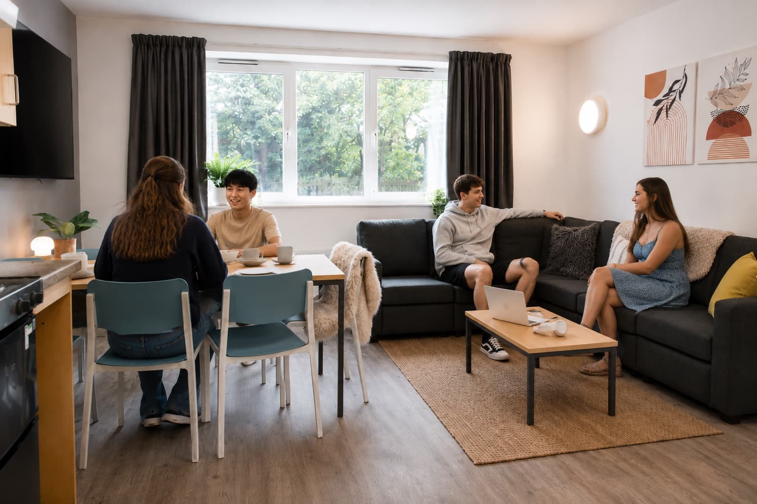 Broadgate Park Ensuite Plus: lounge with students